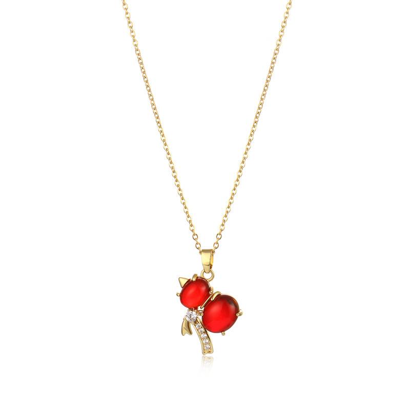 

Pendant Necklaces Jewelry European Gourd Gold Titanium Steel Clavicle Female's Necklace Party For Women Women's Neck Chain