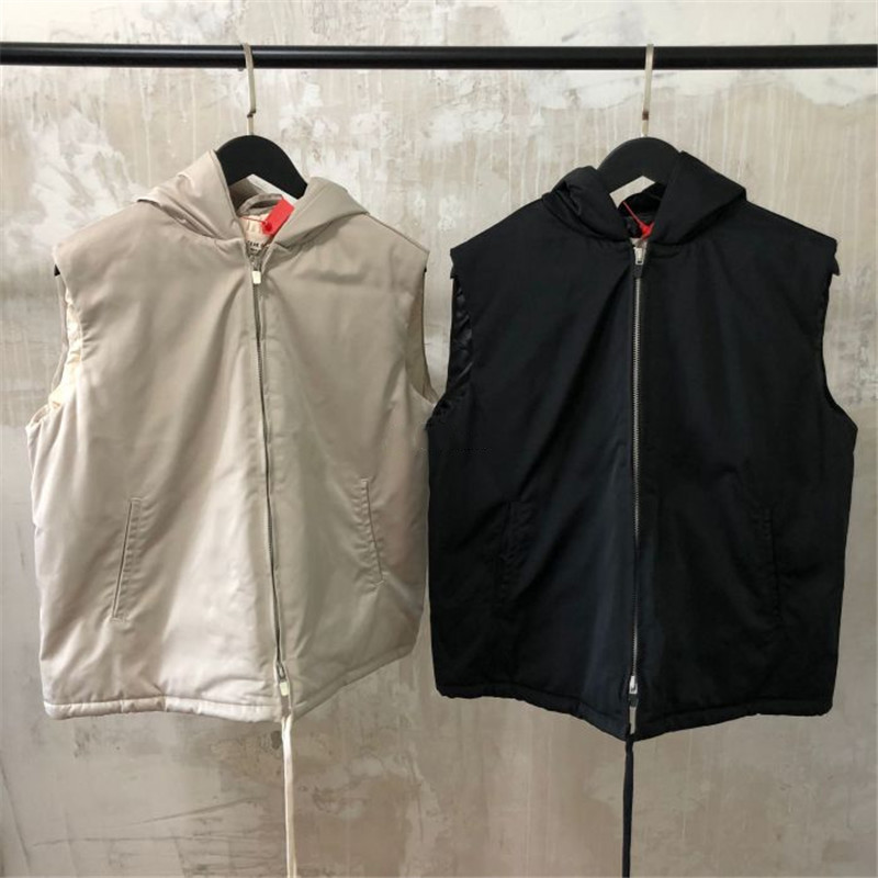 

2021 New Sleeveless Winter Fog Essentials Down Jacket Men Women 1:1 Best Quality Zipper Bread Coats Outerwear Male Clothes 0sfe