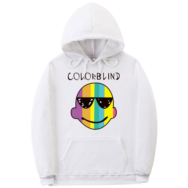 

2021 New Casual Hoodie Sweatshirts Colorblind Funny Print Hoodies Men Women Justin Bieber Brand Hooded Sweatshirt Cotton Hoody E22z, Black