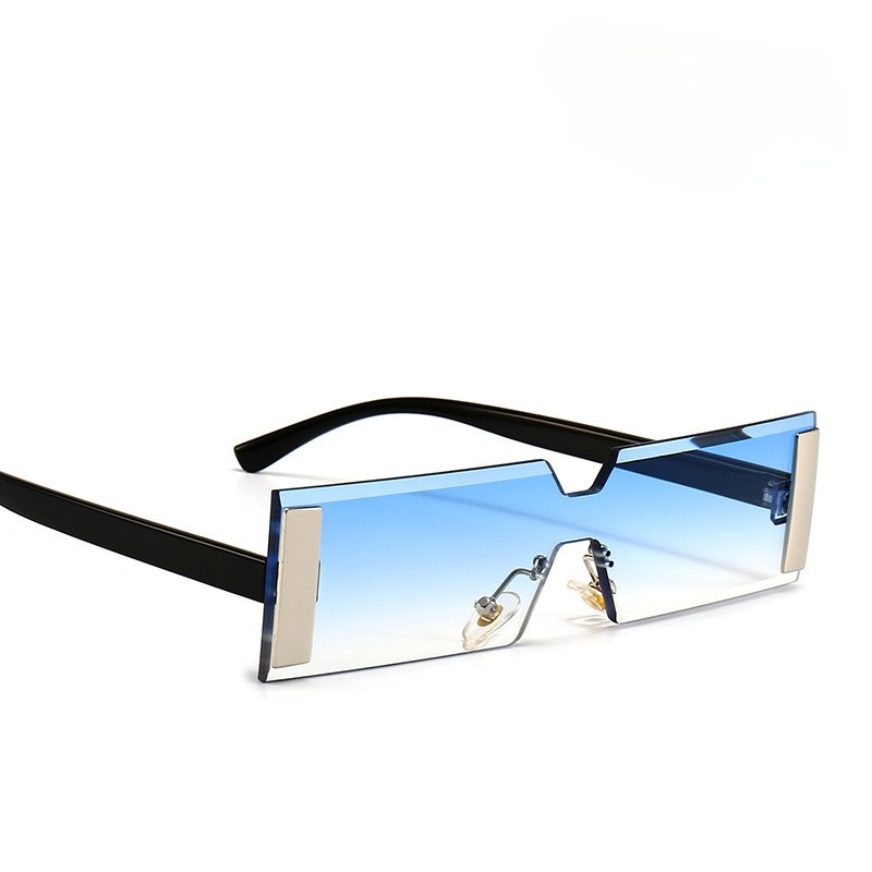 

New Random Square Small sunglasses Women's fashion Rectangle Gold sunglasses Women's brand Design Outdoor Shades UV400 2021 Glasse, Silver