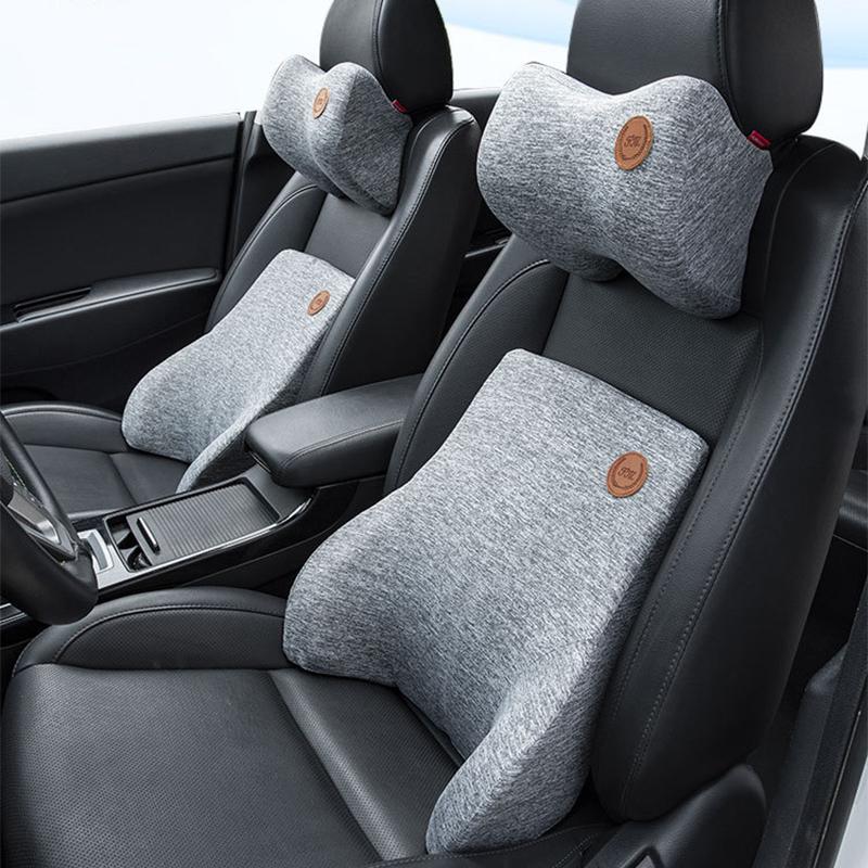 

Seat Cushions Driver Auto Lumbar Support Pillow Memory Foam Headrest Business Adjustable Car Back Cushion Neck Backrest