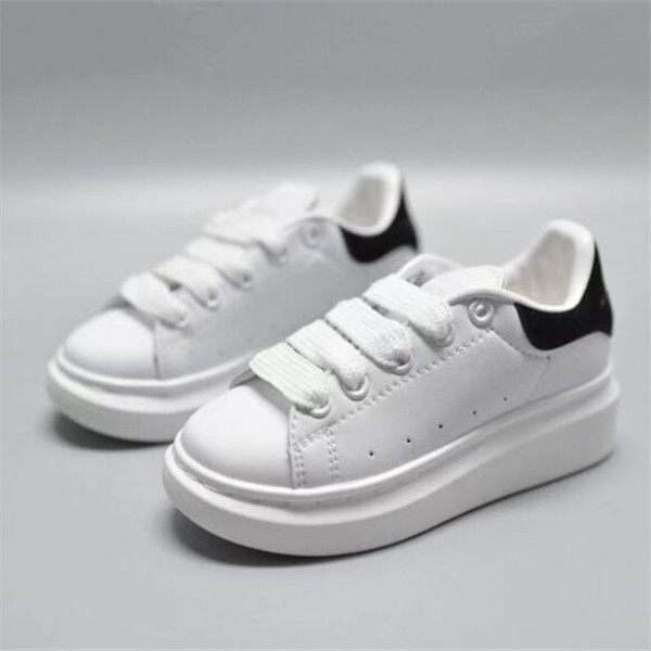 

New Classic Platform Kids Boys Girls Running Shoes White Leather Children Infant Outdoor Athletic Toddler Baby Sports Shoe Designer Sneakers, As shown