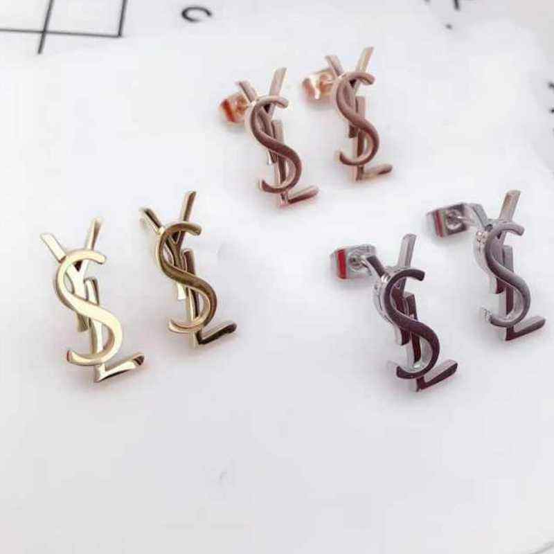 

High Polished Extravagant jewelry men stud Classic design earrings Stainless Steel silver flower elagant women stud earrings Wholesale Price, Golden;silver