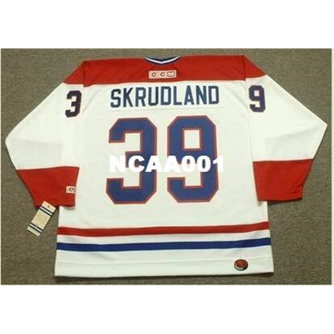 

001s #39 BRIAN SKRUDLAND Montreal Canadiens 1986 CCM Retro Home Hockey Jersey or custom any name or number retro Jersey, Black