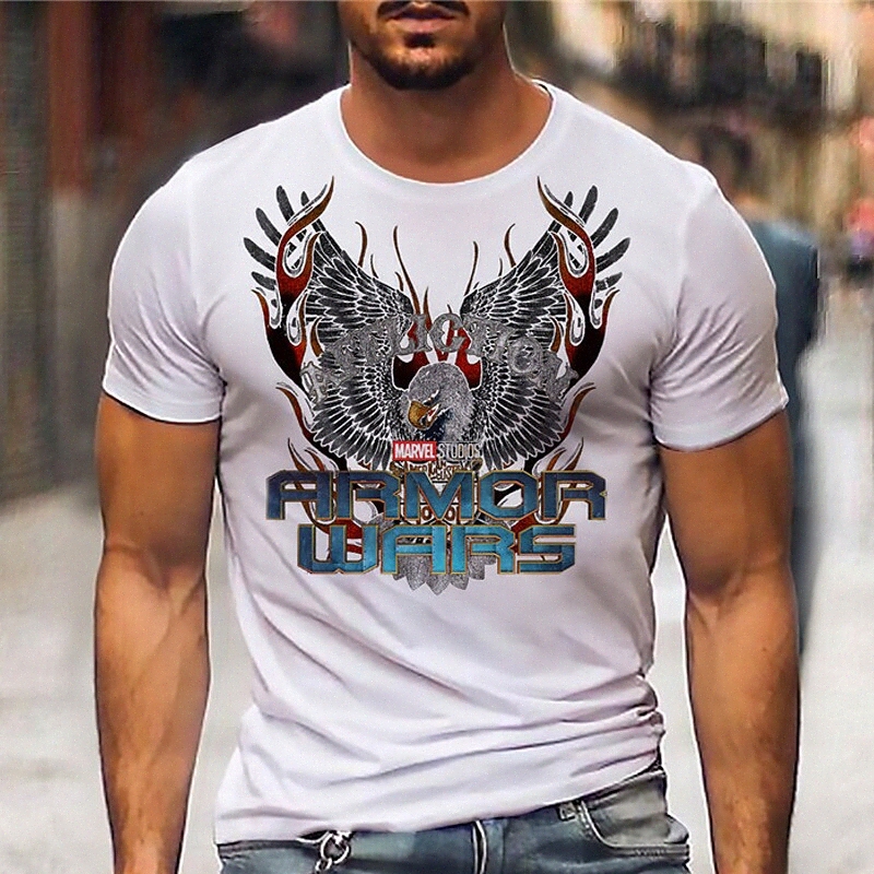 Men's Unisex Tee T shirt Hot Stamping Graphic Prints Eagle National Mascot Plus Size Round Neck Casual Daily Print Short Sleeve Tops Cotton Bas