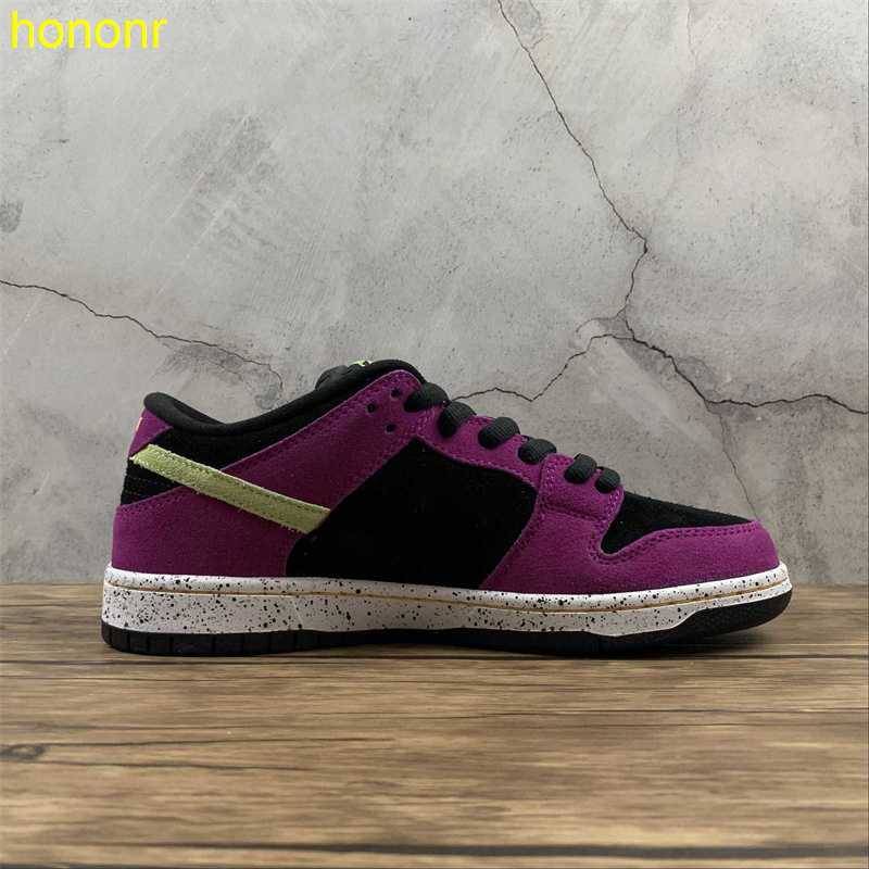 

Top Quality Mens Dunks Low Casual Running Shoes Womens Black Purple Designer Sports Sneakers Ship With Box Size US5.5-12