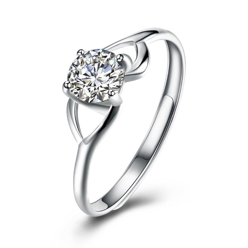 Cluster Rings ZEMIOR Sterling Silver 925 Inlaid Cubic Zirconia Adjustable Ring For Women Year Gift To Friend Creative Jewelry-image-703712747