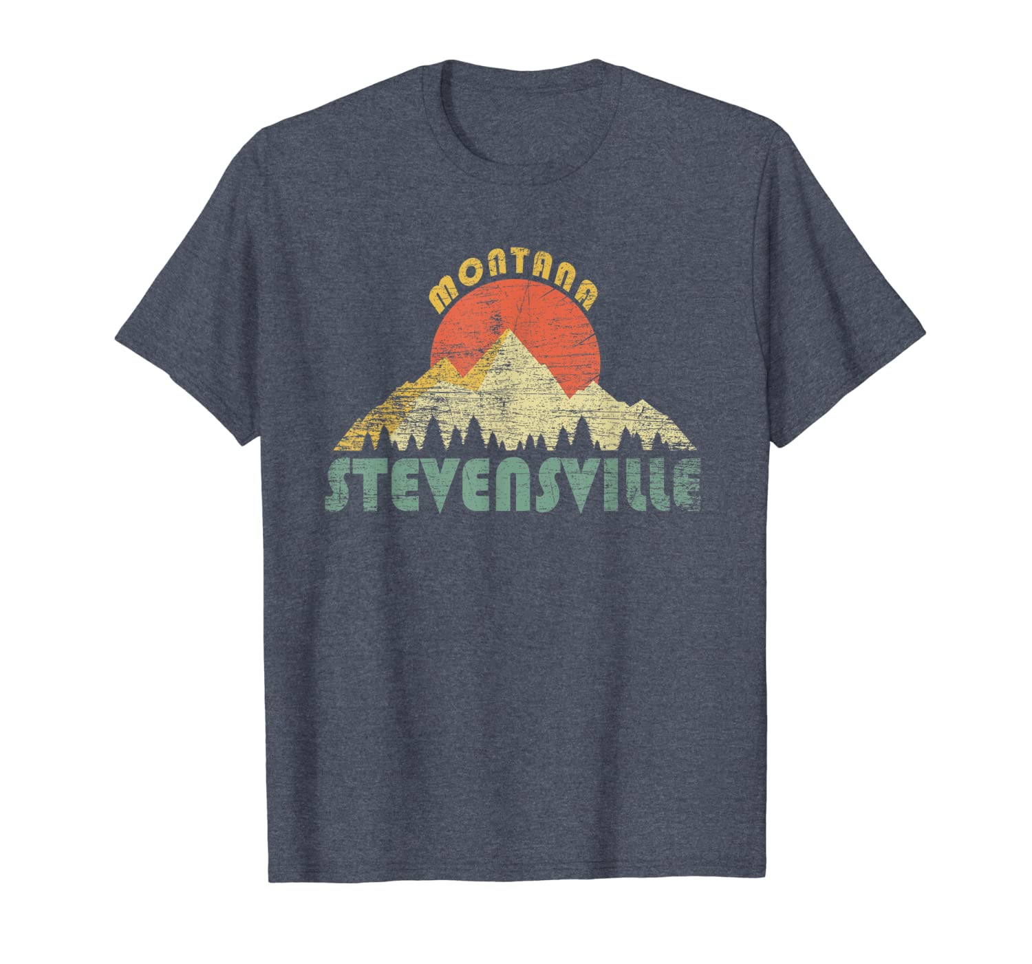 

vintage stevensville mt montana vacation souvenir t-shirt, White;black