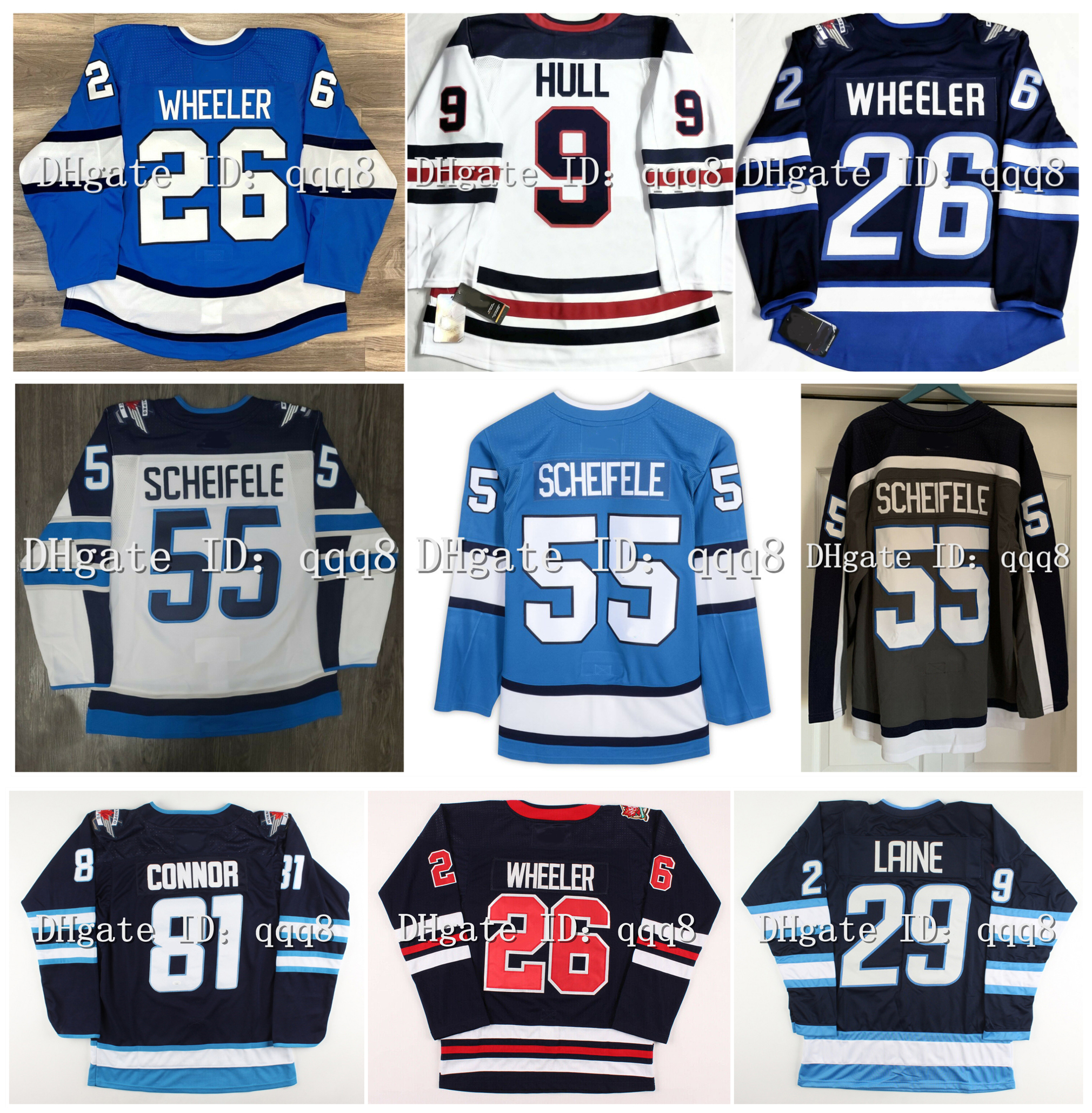 

Blake Wheeler Hockey Jersey Mark Scheifele Nate Schmidt Kyle Connor Josh Morrissey Andrew Copp Pierre-Luc Dubois Neal Pionk Nikolaj Ehlers Connor Hellebuyck Brooks, Men