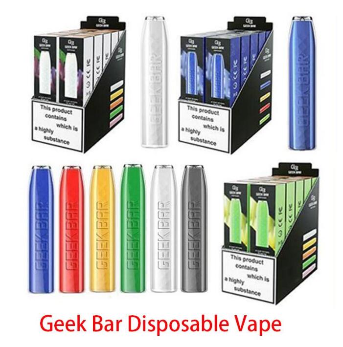 

Geek Bar Disposable E cigarettes 350mah Battery 575puffs 2ml Pod Vape Pen 12 Colors Device Air Bars max bang xxl