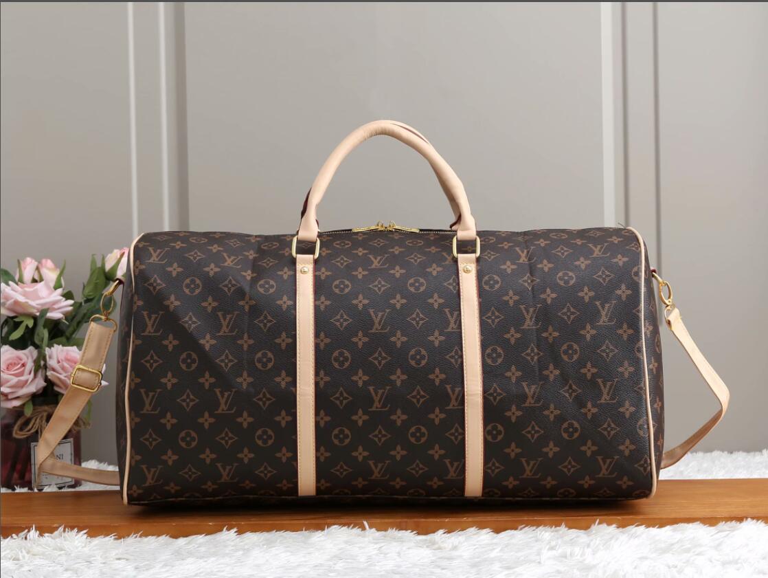 

GGLVLouisVutton bag 55cm DUFFLE Man Travel Bag Men's Duffel Backpack Outdoor Luggage bag Male Messenger Bags, Red;black