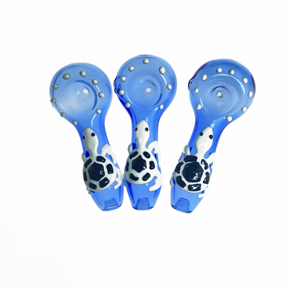 

Glass Hand Pipe 4 inch Thick Smoking Spoon Pipes Oil Burner Hand Blown Tobacco Pyrex Bowl Bong