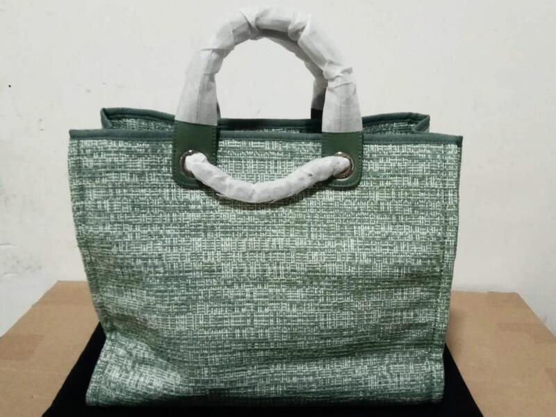

Realfine Bags A66941 38cm Green Color Maxi Shopping Handbags Lambskin Leather Purse For Women Gold/Silver-Tone Metal Hardware Come with Dust Bag, A66941 38cm 5a_8