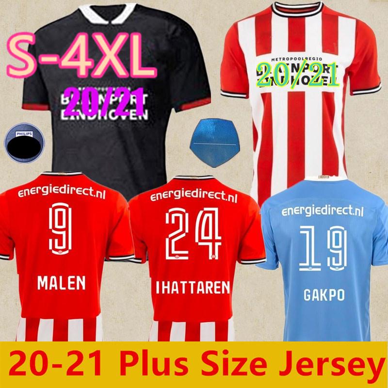 

Big Size 20 21 PSV EINDHOVEN soccer jersey third black 2020 2021 BRUMA Malen PEREIRO LOZANO Men maillot de football shirt Third camiset, Black;yellow