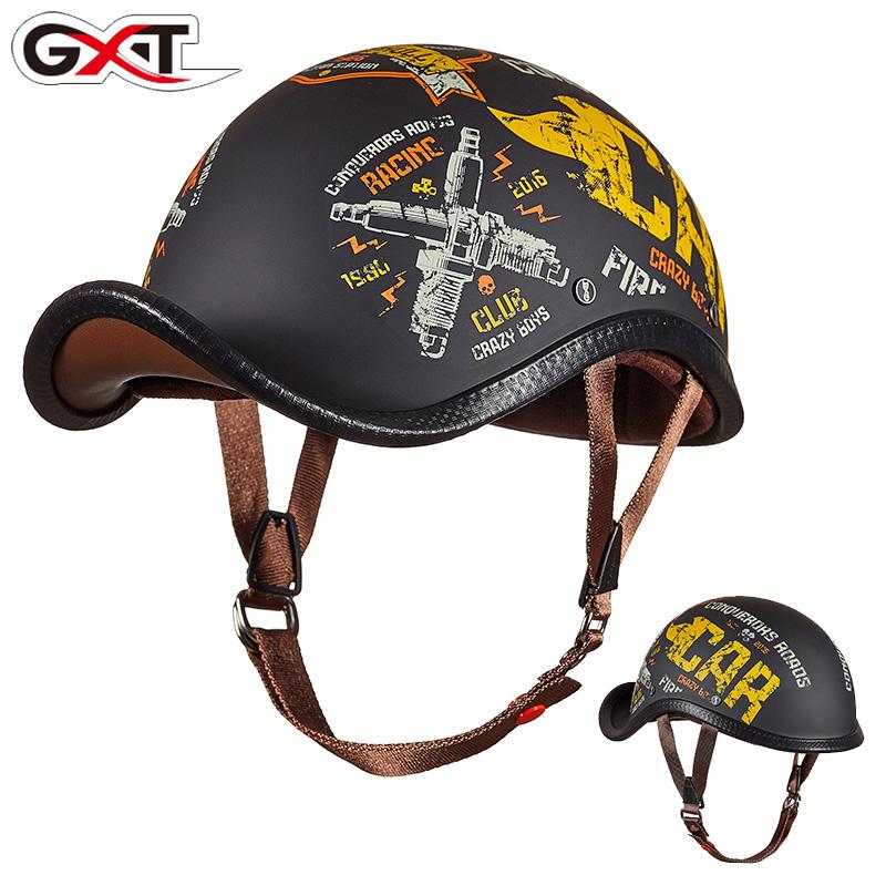 

Motorcycle Helmets GXT Helmet Vintage Retro Half Motocross Capacete Open Face Casco Moto Motorbike Racing Riding, A1