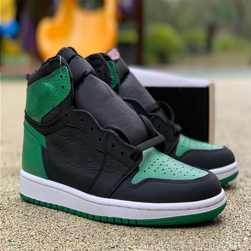 

shoes 1 black OG toemetallic jumpman women 1s University Pine high royal Green basketball gold Patent UNC box Mens Sneakers trainers wi Wkwv