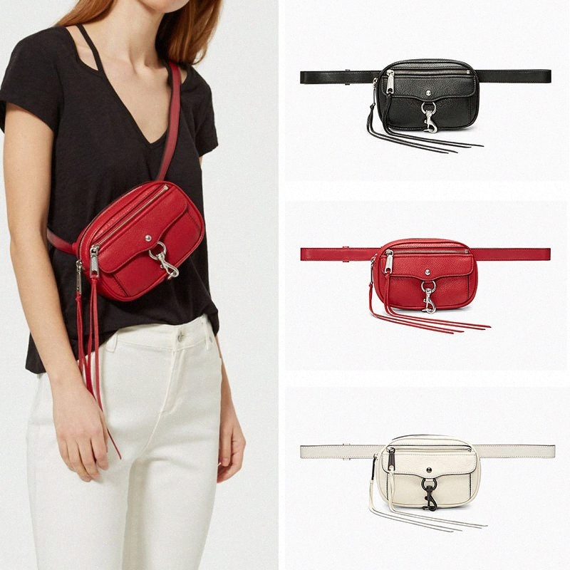 

women waist bag small female tassel cute funny pack lock chest bag mini casual belt for lady o1td#