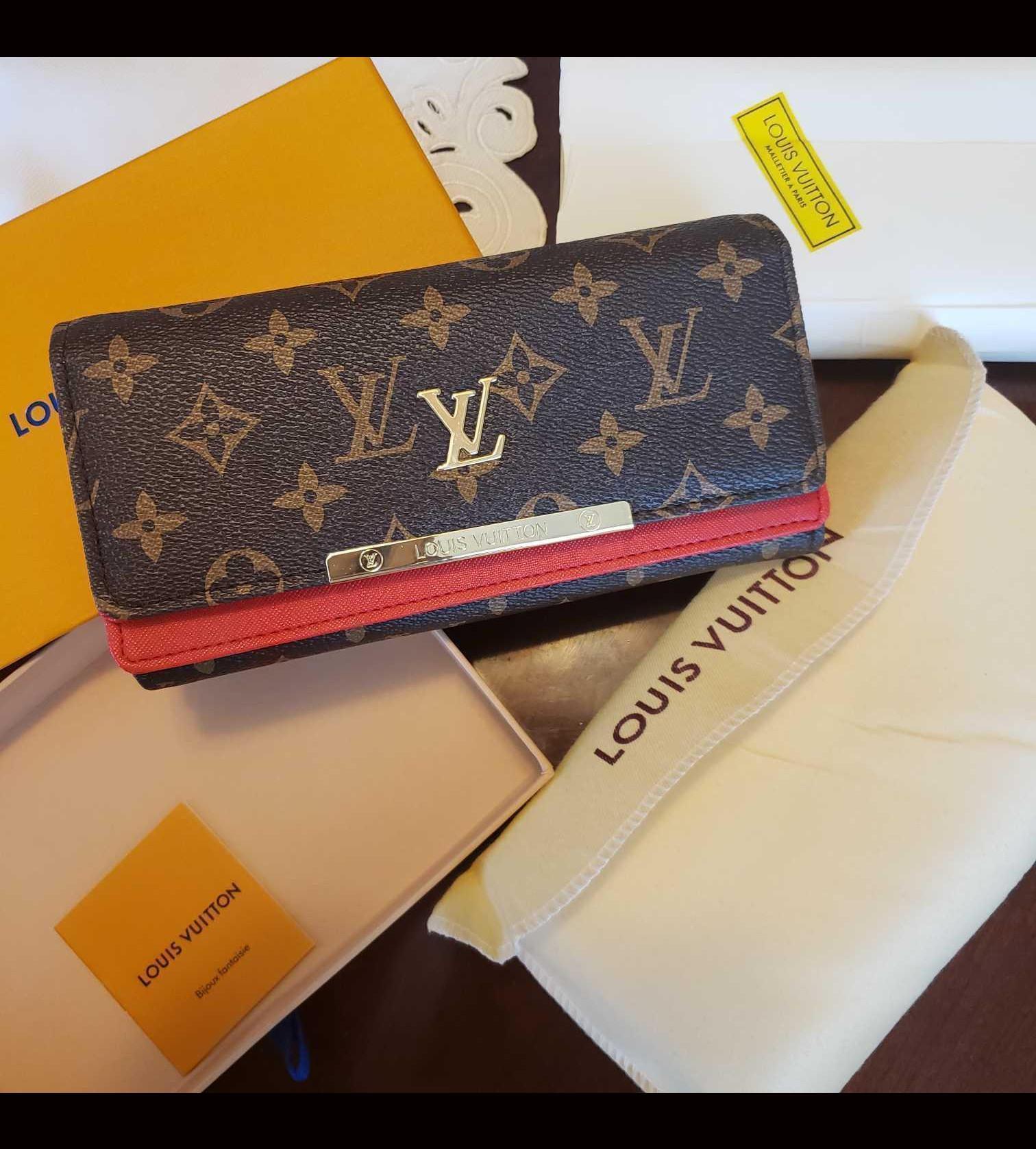 

LV LOUIS VITTON Hot Zipper Wallets Women Purse Long Wallet Fashion Ladies Clutch Men Shoulder Bag Ladies Handbags Wallet Kids W, Red;black