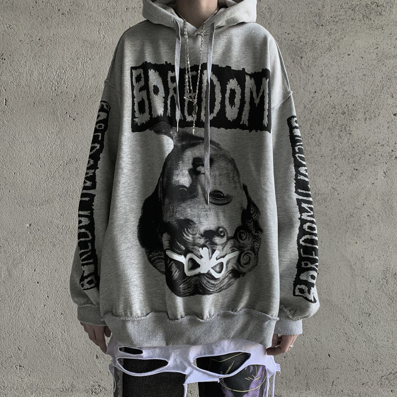 

2021 New Men Gray Tops Streetwear Funny Gothic Hooded Hoodies Mens Hip Hop Amine Sweatshirts Male Korean Fashions Harajuku Purple Hoodie Be0