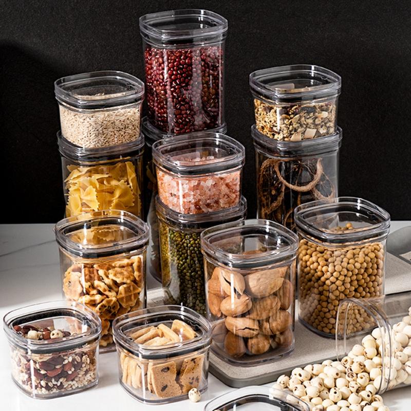 

Storage Bottles & Jars Food Containers Boxes Clear Plastic Organizer Can Kitchen Refrigerator Tanks