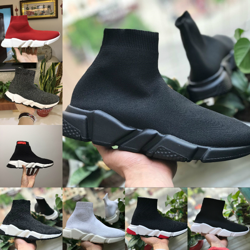 

Sales 2021 New Speed Trainer Black Red Luxury High Casual Sock Shoes Men Women Cheap Fashion Paris Designer Sneakers High Quality EUR36-45 F55, D1001