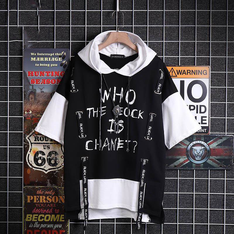 

2021 New Patchwork Shirt Dos Homens T-shirt Harajuku Camiseta Streetwear Casual Manga Curta Vero Tops Moda Japo Cool Hip Hop Camisas t Xkmn