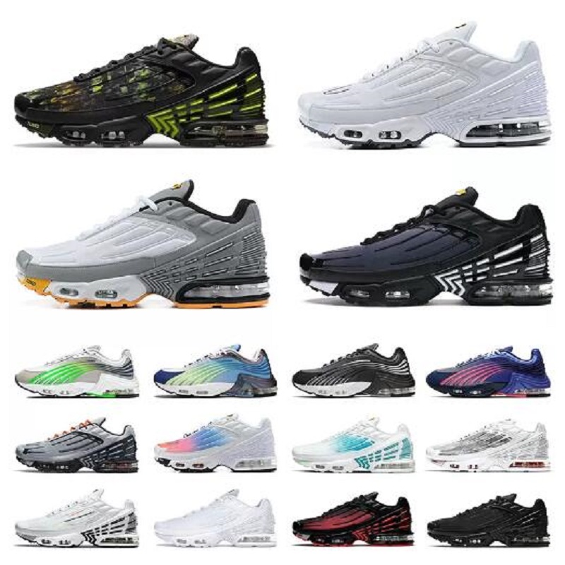

Tn Plus 3 Tuned III Tns 2 II Mens Womens Running Shoes All Black White Topography Pack Blue Smoke Grey Tiger Laser Green Sports Sneakers Trainers