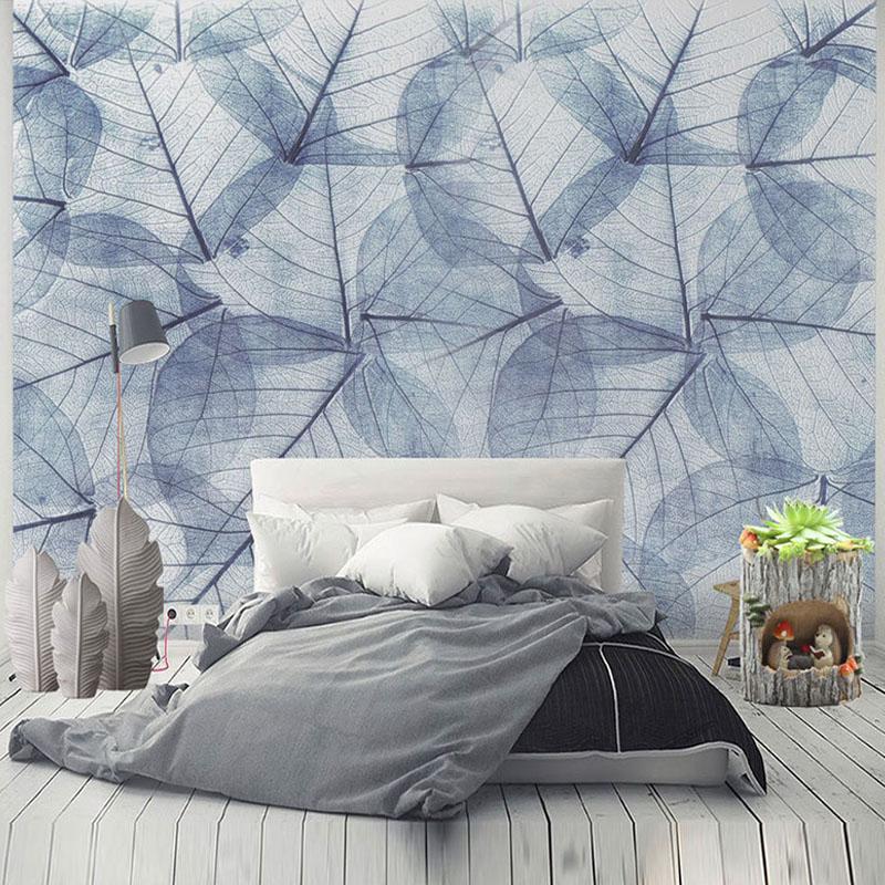 

Photo Wallpaper Modern Abstract Leaf Art Murals Bedroom Living Room Sofa Home Decor Backdrop Wall Cloth Papel De Parede 3D Sala, As pic