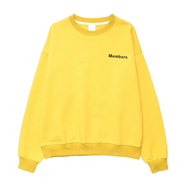 

2021 Thick Cotton Letter Embroidery Solid Sweatshirt Women O-neck Drop-shoulder Pullovers Loose Casual Sport Autumn Fashion 4wgc, White