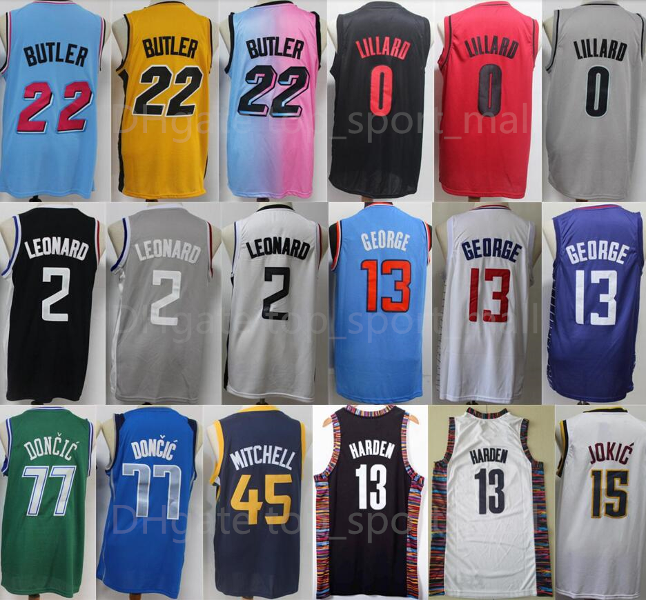 

Team Basketball James Harden Jersey 13 Jimmy Butler 22 Damian Lillard 0 Paul George Kawhi Leonard 2 Luka Doncic 77 Stitched Good Man Wear Sport Uniform Shirt, Photo q