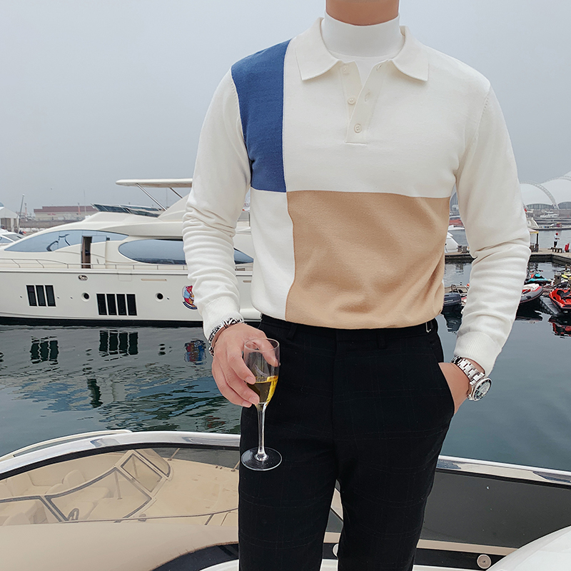 

2021 High Quality Sh Color Male Winter Clothes New Long Sleeve of Casual Men Sweater Jumpers 3xl-m 2fs7, Black