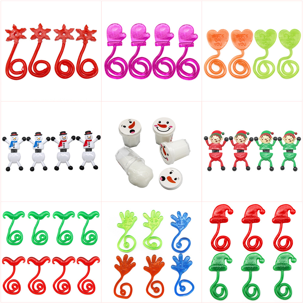 

Toy Christmas set TPR soft adhesive elastic stretcher hand Putty wall climber vent