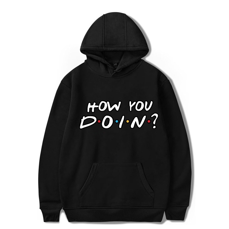 

Friends 25th anniversary Hoodie loose autumn jacket men and women, Black