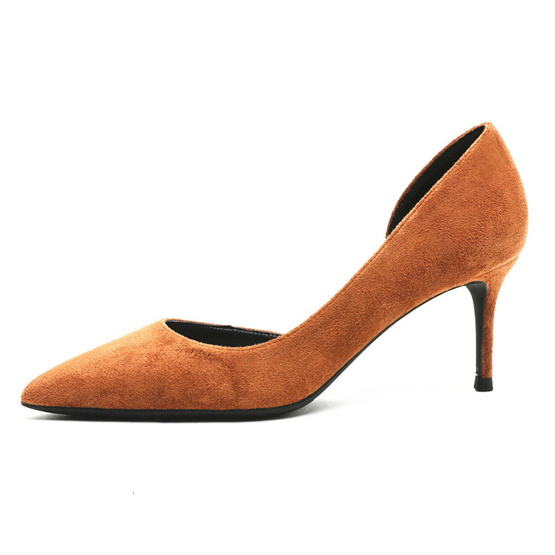

Sandals Katelvadi 6.5cm high heels women's pumps brown herd female open party shoes wedding K-365 Z9QR, 1# shoe box