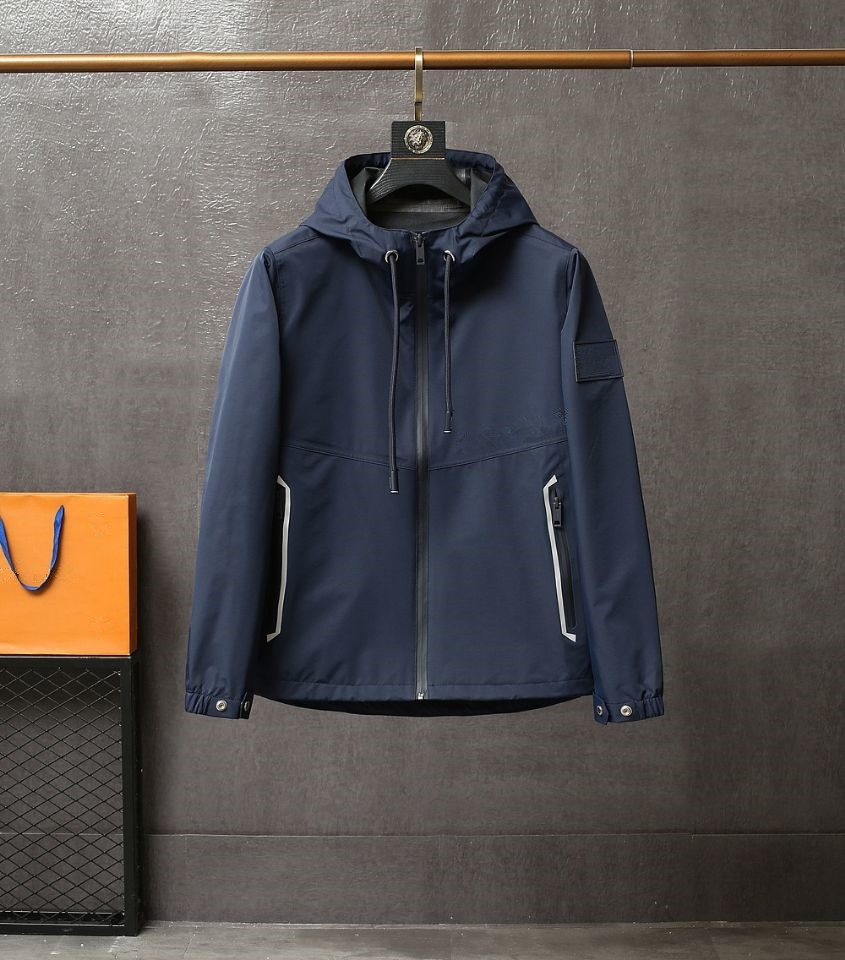 

2021 top design men's jacket fashion windbreaker simple versatile comfortable coat casual cardigan -3xl, Blue
