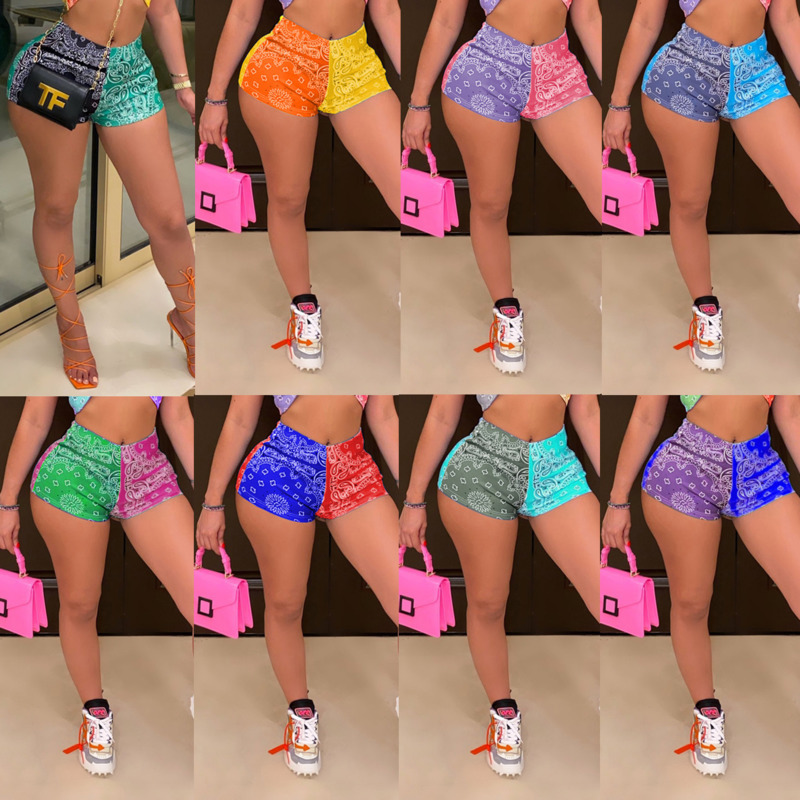 

2021 summer new women shorts 8 color Ladies fashion print mini shorts sexy slim shorts beach pants for women free DHL, #4