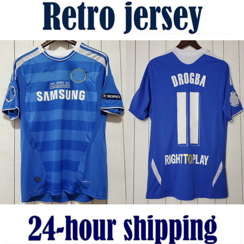 

TORRES MATA LAMPARD 2011 2012 RETRO soccer jerseys vintage DAVID LUIZ TERRY football shirts classic blue home camiseta DROGBA LUKALU Maillot, Retro 2011 2012