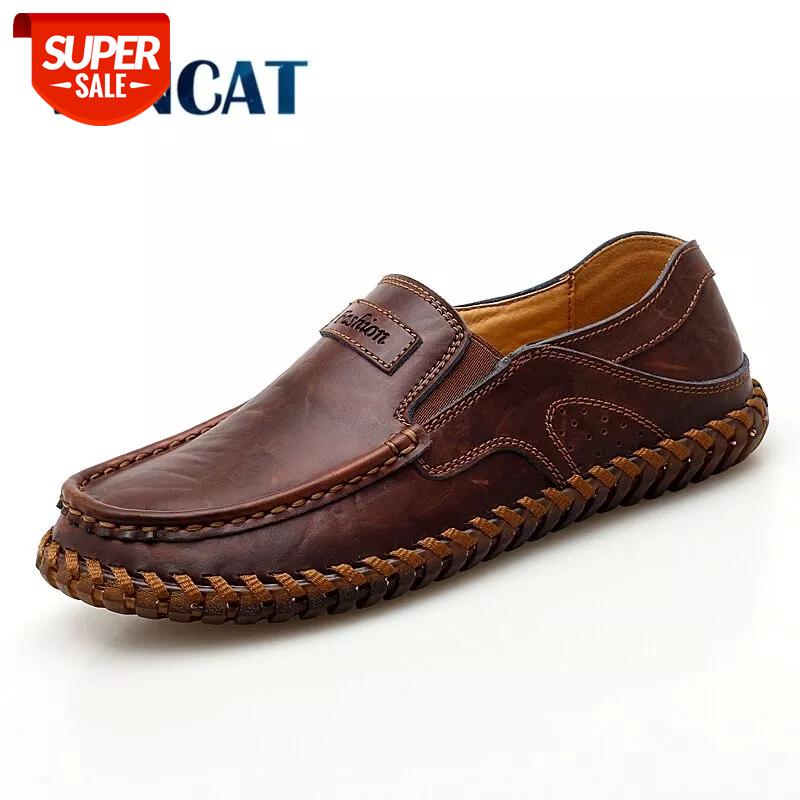 

Brand Genuine Leather Men Shoes Fashion Casual Shoes Breathable Men Flats Loafers Men's Driving Zapatos Hombre Big Size 48 #uy1b