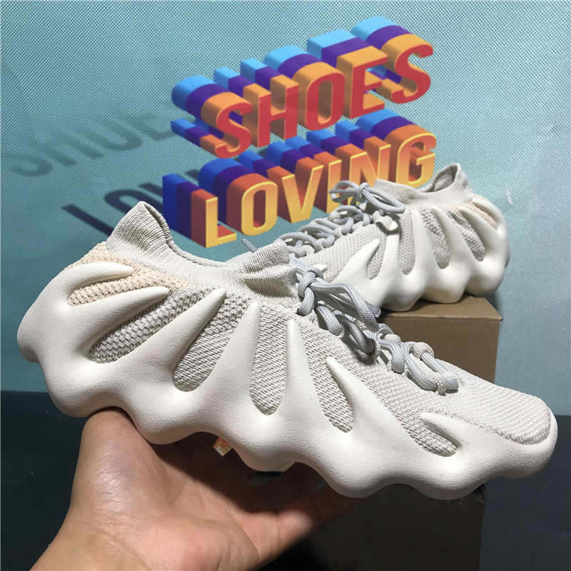 

2021 Top Quality Kanye 450 Knit Flat Running Shoes Cream Cloud White Black Men Women Fashion Outdoor Platform Mens Womens Sport Trainer Sneakers With Box Size 36-47 EUR, Customize