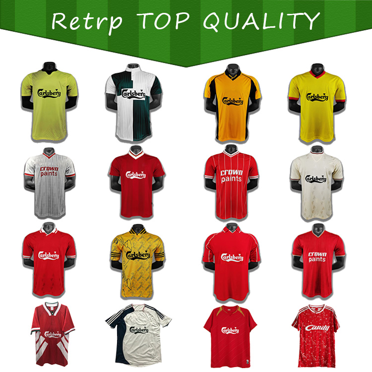 

1990 04 05 Retro Soccer Jersey 1982 DALGLISH FOWLER 1989 96 93 85 McMANAMAN Gerrard TORRES Maillot 06 07 Barnes 08 09 Rush 97 95 Football Shirts, Black;yellow