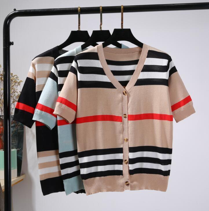 

Woman clothes Cardigan British Style Womens T Shirts for women Plus size Fashion tops Y0804, Black