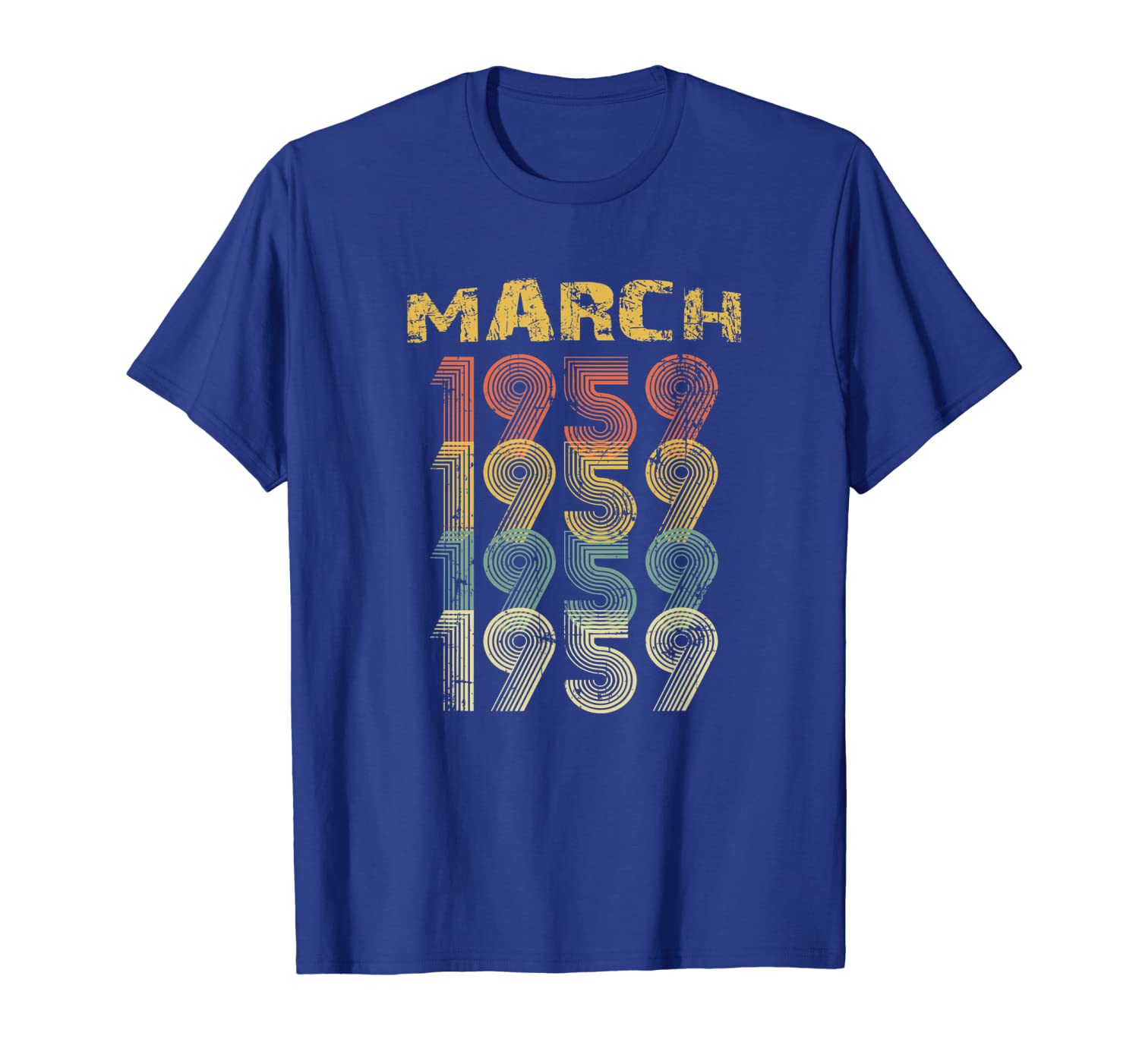 

1959 March Vintage Funny 60th Birthday Gift T Shirt, White;black