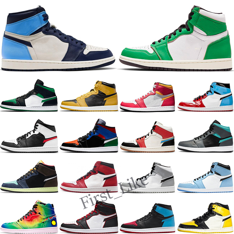 

Jumpm 1 Basket ball shoes High Men Women OG University blue Fearless Obsidian UNC Banned Bred Toe Chicago Red Sport Eur 36-48, Color 32