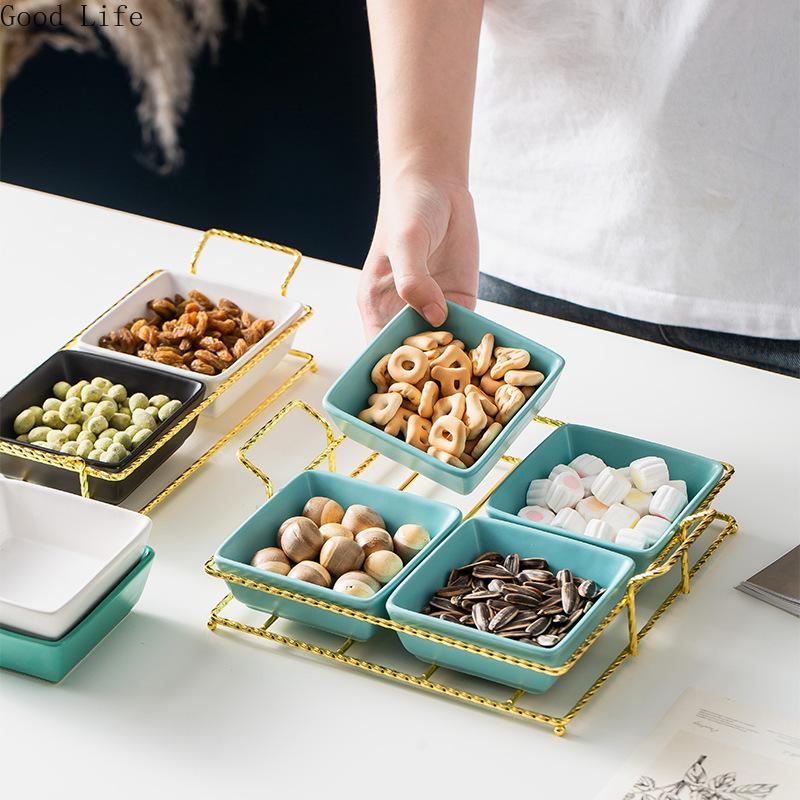

Dishes & Plates Creative Ceramics Dried Fruit Candy Plate Serveware Snack Tray Wedding Party Serving Platter