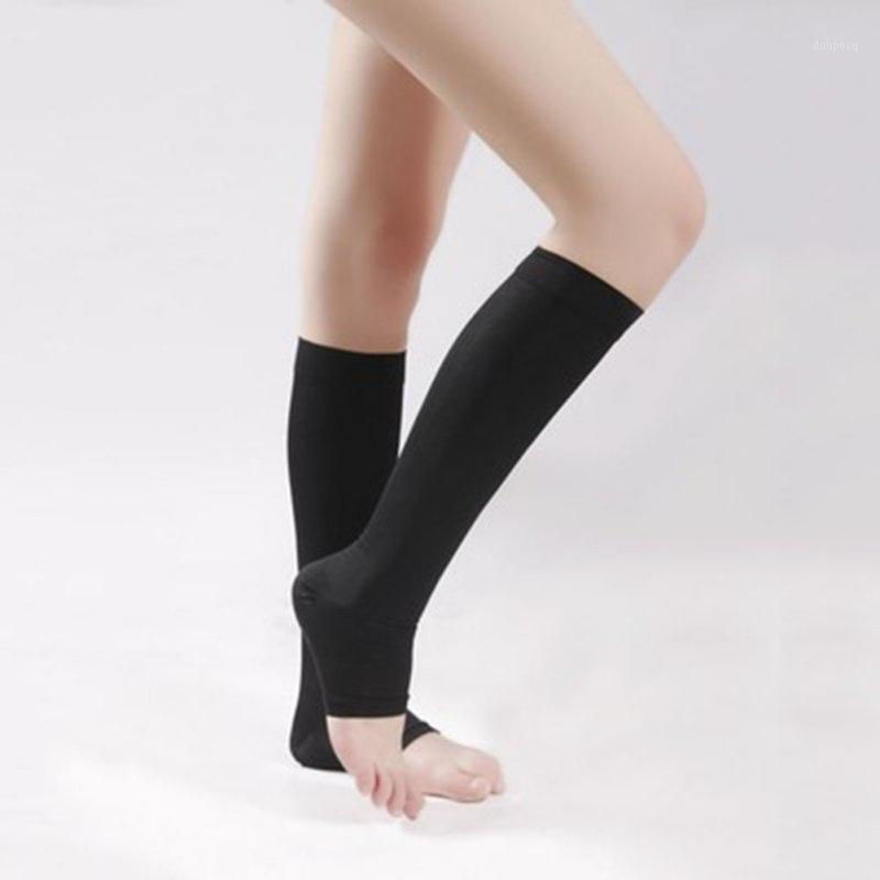 

18-21mm Outdoor Sports Socks Compression Stockings Knee High Open Toe Men Women Support Stockings Fitness Sportswear Women1, S m