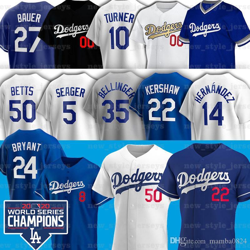 

27 TREVOR BAUER Mookie Betts 22 Clayton Kershaw Cody Bellinger Los Angeles Dodgers Jerseys Justin Turner Enrique Hernandez z1, Blue;black