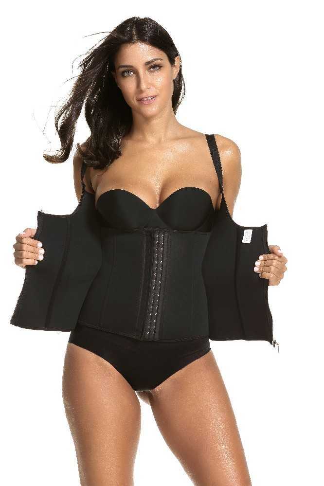

Plus Size XS-6XL Shaper Waist Trainer Corsets Women Vest Bodyshaper Latex Underbust Sexy Slimming Cincher Body, Black