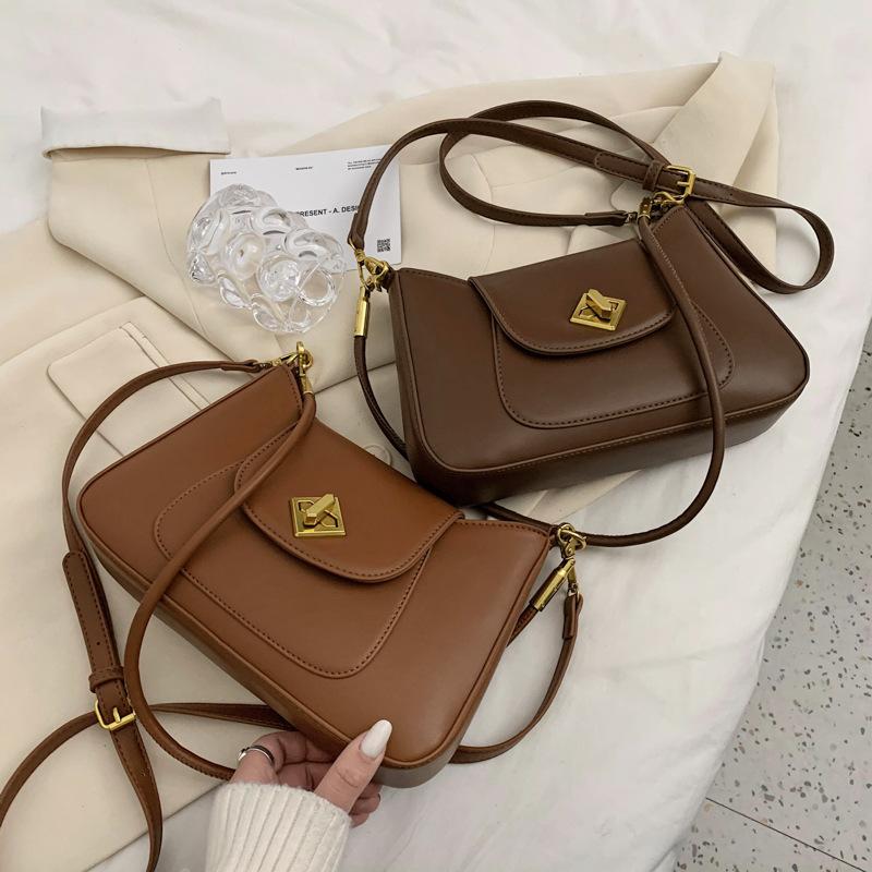 

Autumn and winter texture small bag handbags 2021 new trendy fashion net red shoulder bag retro casual underarm messenger