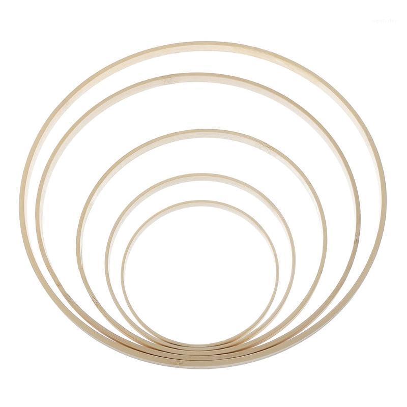 

Party Decoration 5Pcs Dream Catchers Wood Hoops Craft Floral Hoop Wooden Macrame Ring Weddding Wreath Wall Hanging Accessories