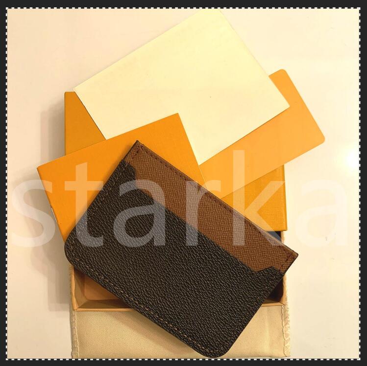 

2021 New Mens Fashion Classic Design Casual Credit Card ID Holder Hiqh Quality Real Leather Ultra Slim Wallet Packet Bag For Mans/Womans, With out box